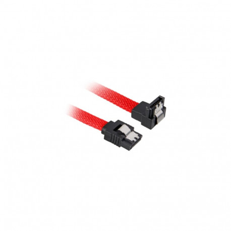 "Sharkoon Kabel SATA III 90° sleeve 0.45m rot"