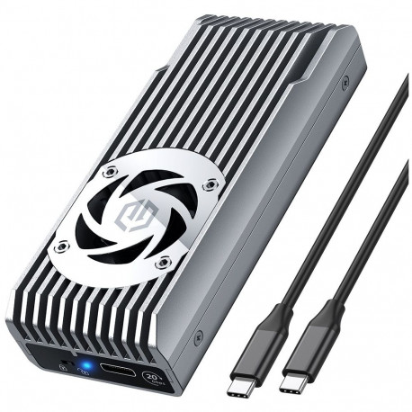 "GRAUGEAR externes Gehäuse M.2 NVMe mit Lüfter 20Gbit"