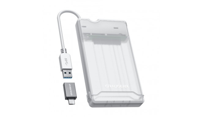 "GRAUGEAR externes Festplatten Gehäuse 2.5""HDD/SSD USB 3.2 Alu"