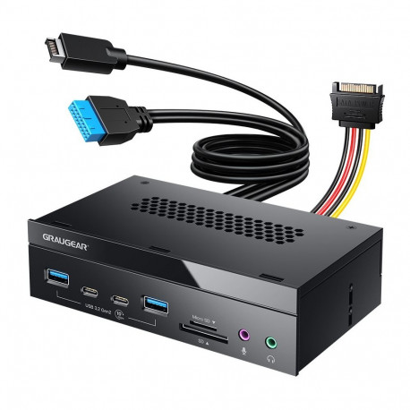 "GRAUGEAR Multi Frontblende 8-Fach + Kartenleser USB.SD.Micro"