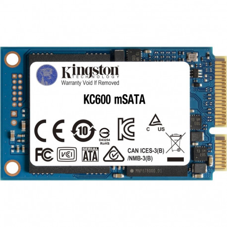 "Kingston KC600 - verschlüsselt - 256 GB - intern - mSATA - SATA 6Gb/s - 256-Bit-AES - TCG Opal Encr