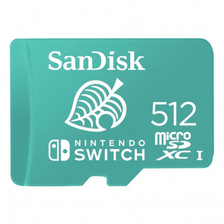 "CARD 512GB SanDisk Nintendo Switch MicroSDXC 100MB/s Mint Green +Adapter"