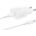 "Samsung Galaxy Power Adapter USB Type C 25W 1m White"