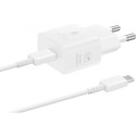 "Samsung Galaxy Power Adapter USB Type C 25W 1m White"