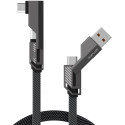 "4smarts USB-C Kabel ComboCord Flat Right Angle 240W. 1.5m"