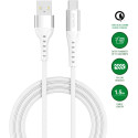 "4smarts USB-A auf USB-C Kabel PrimeCord 18W 1.5m. weiss"