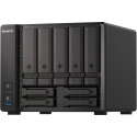 "QNAP 9-bay NAS AMD Ryzen V1500B 32GB DDR4 SODIMM 5x6,35cm 2,5Zoll/8,89cm 3,5Zoll SATA 6Gbps + 2x6,3