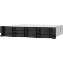 "QNAP 12-Bay-Rackmontage-NAS AMD Ryzen V1000 Serie V1500B 4C/8T 2,2GHz 8GB DDR4-RAM 2x2,5 GbE LAN op