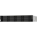 "QNAP 12-Bay-Rackmontage-NAS AMD Ryzen V1000 Serie V1500B 4C/8T 2,2GHz 8GB DDR4-RAM 2x2,5 GbE LAN op