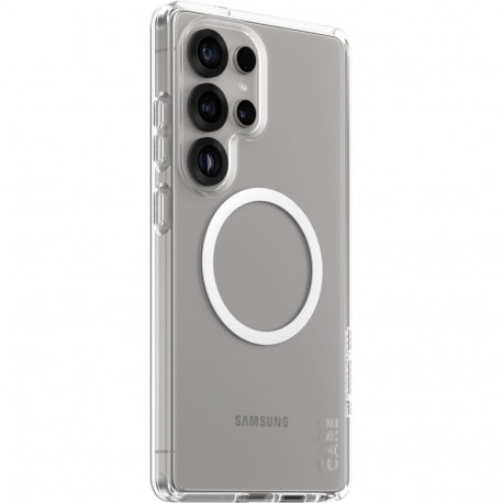 "CARE Flagship Case Clear w. white QI Galaxy S25 Ultra"
