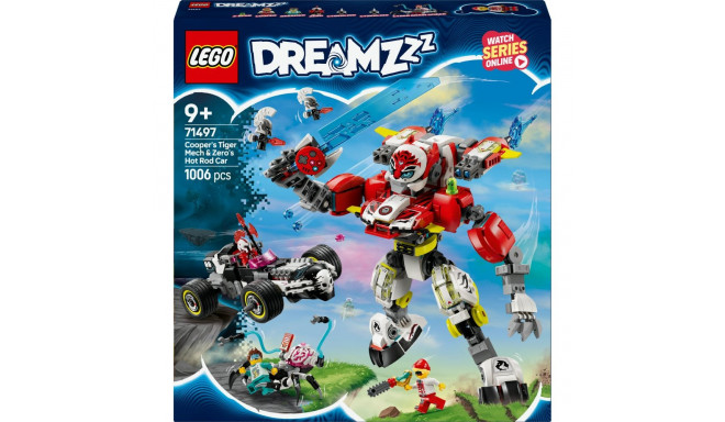 "LEGO 71497 DREAMZzz Coopers Tiger-Mech und Zero's Hot Rod Auto"
