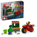 "LEGO 76287 Marvel Super Heroes Iron Man mit Bike und der Hulk"