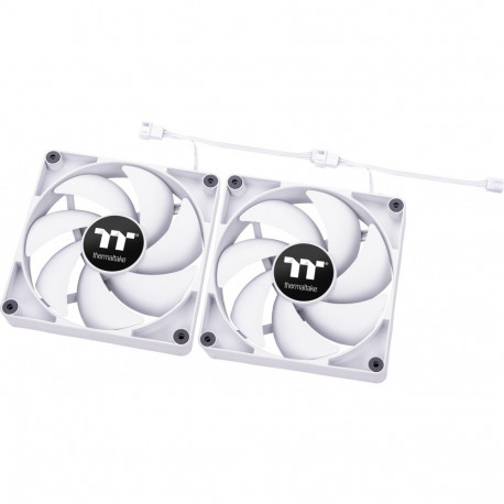 "140mm Thermaltake CT140 PC Cooling Fan White 500-1500rpm - 2Pack"