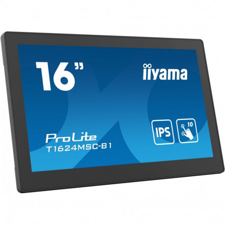 "IIYAMA 39.5cm (15.6"") T1624MSC-B1 16:9 M-Touch HDMI+USB"