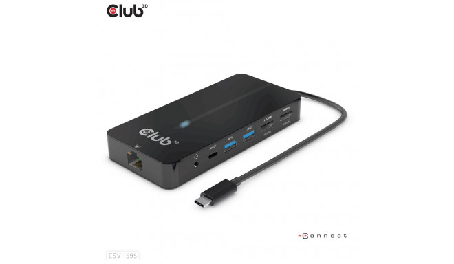 "Club3D USB-C 7in1-HUB >2xHDMI/2xUSB/USB-C/LAN 4K60Hz PD100W"
