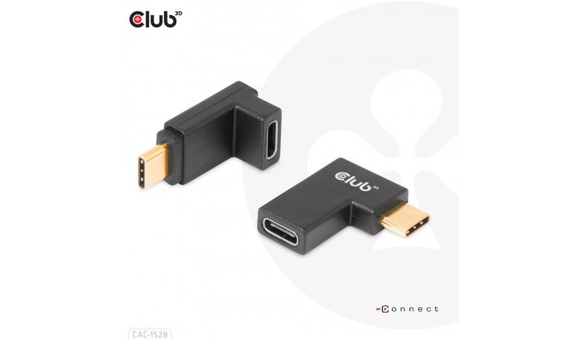 "Club3D Adapter USB 3.2 Typ C  USB 3.2 Typ C gewinkelt St/Bu"