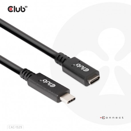 "Club3D Kabel USB 3.2 Typ C 2m Verlängerung 5Gbps St/Bu"
