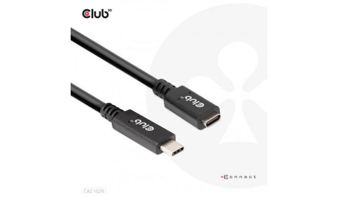 "Club3D Kabel USB 3.2 Typ C 2m Verlängerung 5Gbps St/Bu"
