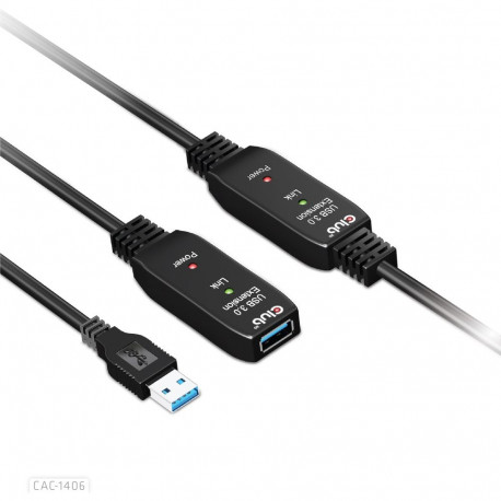 "Club3D USB 3.2 A Verlängerungskabel 15m aktiv 5 Gbps St/Bu"