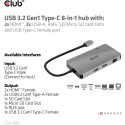 "Club3D USB-C 8in1-HUB >2xHDMI/2xUSB/USB-C/LAN 4K60Hz PD100W"
