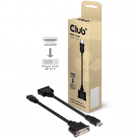 "Club3D Adapter HDMI > DVI St/Bu retail"