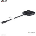 "Club3D MST-Hub USB 3.2 Typ C > 2x HDMI 4K60Hz +100W PD St/Bu retail"