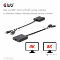 "Club3D Adapter HDMI + MicroUSB > DP 4K120Hz aktiv St/Bu"