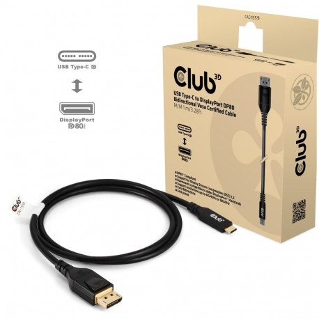 "Club3D Kabel USB Typ C  DP 2.1 1m 10K60Hz St/St"