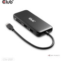 "Club3D USB-C 8in1-HUB >DP1.4/HDMI2.0/USB-C/LAN 8K30Hz PD100W"