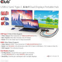 "Club3D USB-C 6in1-HUB >HDMI/2xUSB-C/2xUSB/LAN 8K30Hz PD100W"