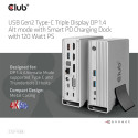"Club3D 4K ChargingDock USB-C ->6xUSB3/DP/2xHDMI/VGA/LAN 120W"