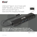 "Club3D USB-C 6in1-HUB >HDMI/2xUSB/2xUSB-C/LAN 4K120Hz PD100W"