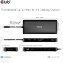 "Club3D Thunderbolt4 11-in-1 Dockingstation 2 Displays St/Bu"