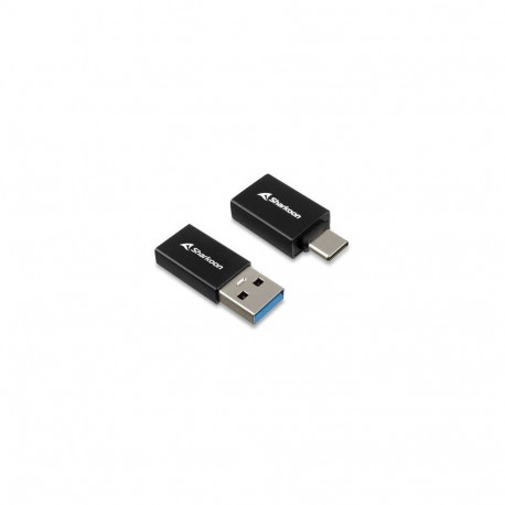 "Sharkoon USB 3.2 Gen 1 Adapter OfficePal. USB-A > USB-C / USB-C > USB-A (schwarz. 2er Set)"
