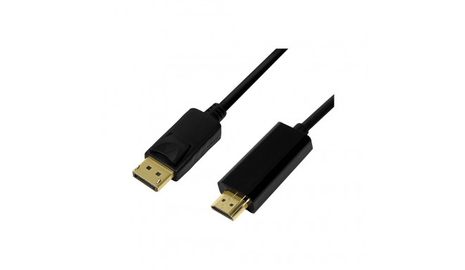 "Logilink DisplayPort-Kabel DP 1.2 zu HDMI 1.4 1m black"