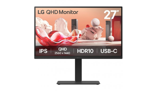 "LG 27"" 27BA75QB-B QHD DP HDMI IPS 16:9 HDR10"
