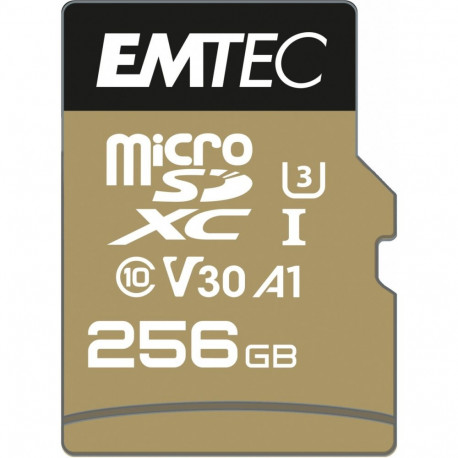Emtec m256GB UHS-I U3 V30 A1 SpeedIN Pro mälukaart + adapter