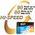 "CARD Micro 64GB Silicon Power UHS1(U3) Superior Pro Col+Ad"
