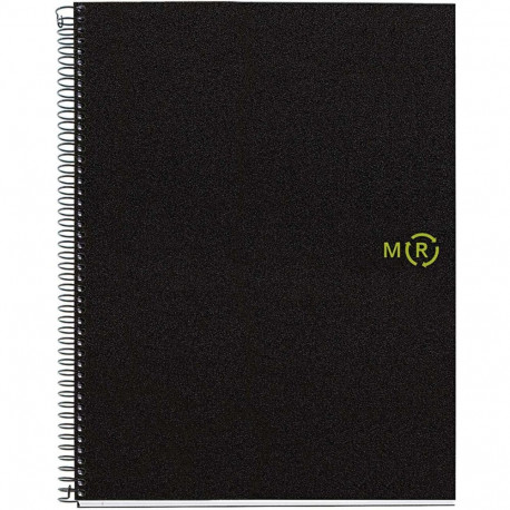 "Miquelrius Notizblock Polyproylen Rec. A4 80 Blatt schwarz (Speditionsversand)"