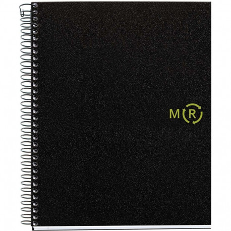 "Miquelrius Notizblock Polypropylen Recy. A5 80 Blatt schwarz (Speditionsversand)"