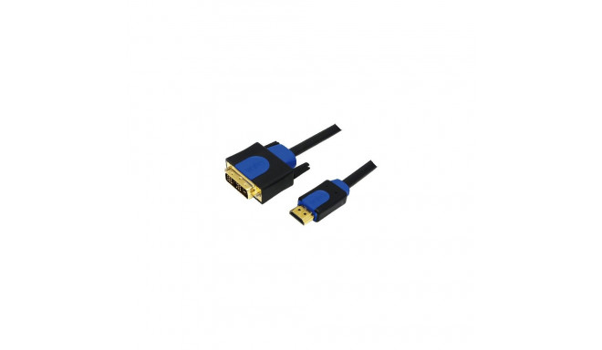 "Logilink HDMI-DVI-Kabel Anschl. 18+1pin St/St 2.00m sw 1.4"