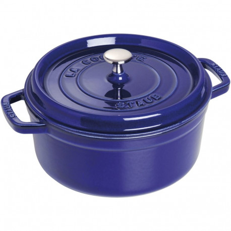 "Staub La Cocotte 24cm rund dunkelblau. Gusseisen"