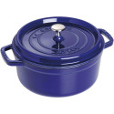 "Staub La Cocotte 24cm rund dunkelblau. Gusseisen"