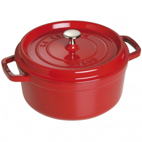 "Staub La Cocotte 26cm rund. Kirsch-rot. Gusseisen"