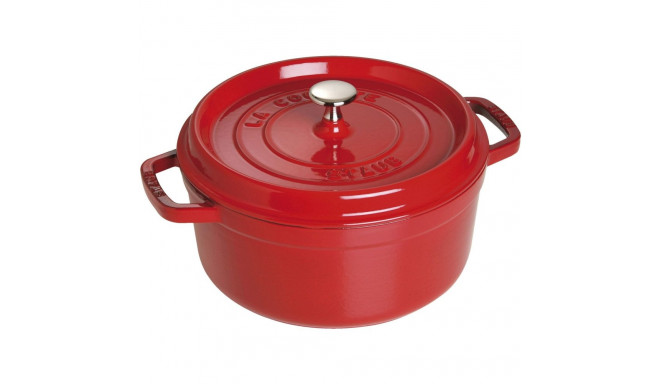 "Staub La Cocotte 24cm rund. Kirsch-rot. Gusseisen"