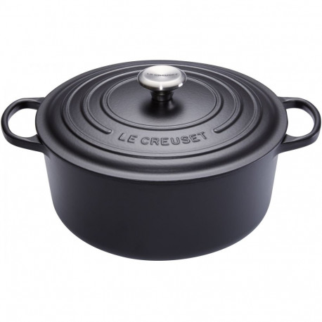 "Le Creuset Signature Bräter rund 26 cm schwarz"