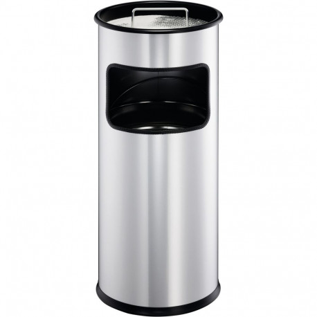 "DURABLE Papierkorb Metall mit Ascher rund silber"