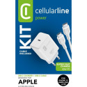"Cellularline USB-C Charger Kit fr Apple 30W PD White"