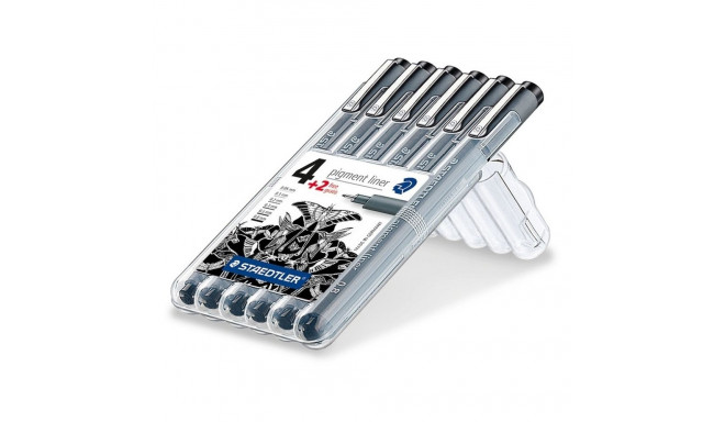 "STAEDTLER pigment liner schwarz 6ST Box"