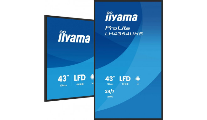 "iiyama LH4364UHS-B1AG 43 IN LCD UHD"